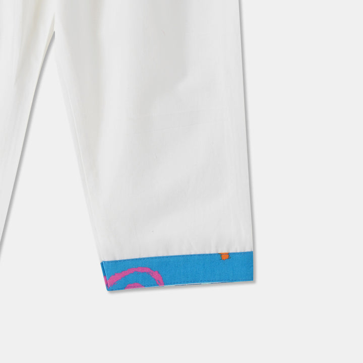 Kurta Pajama - Blue Sun and Clouds Print