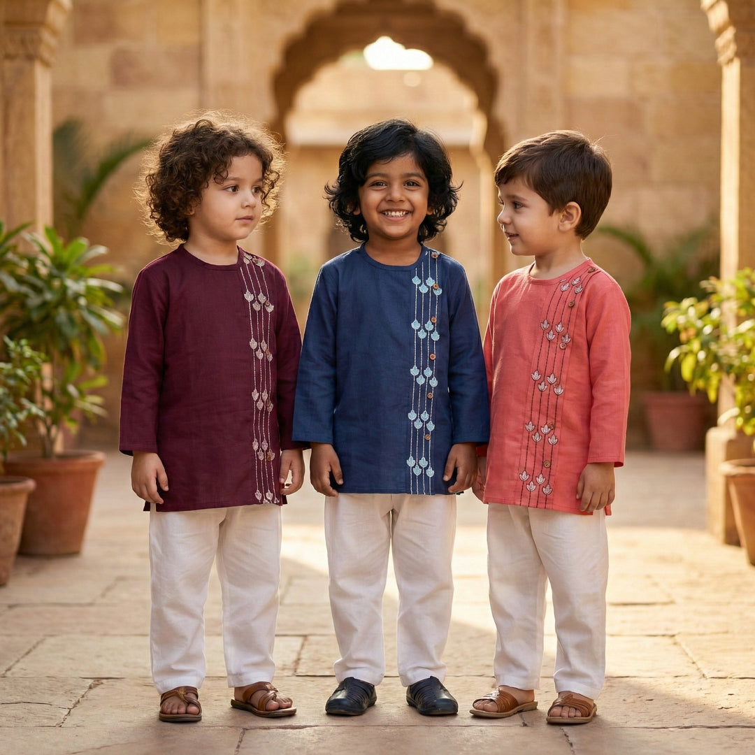 Boys Embroidered Kurta Sets