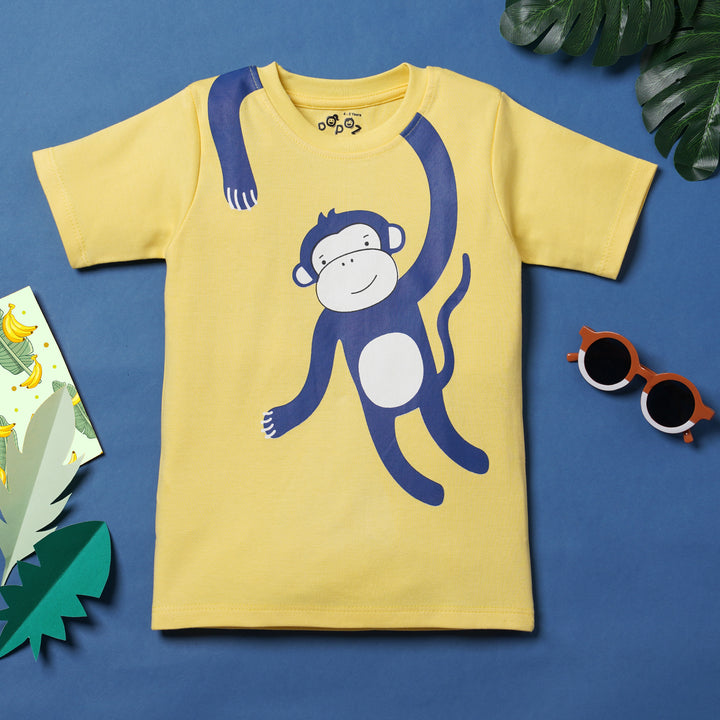 Playful Monkey Print T-Shirt