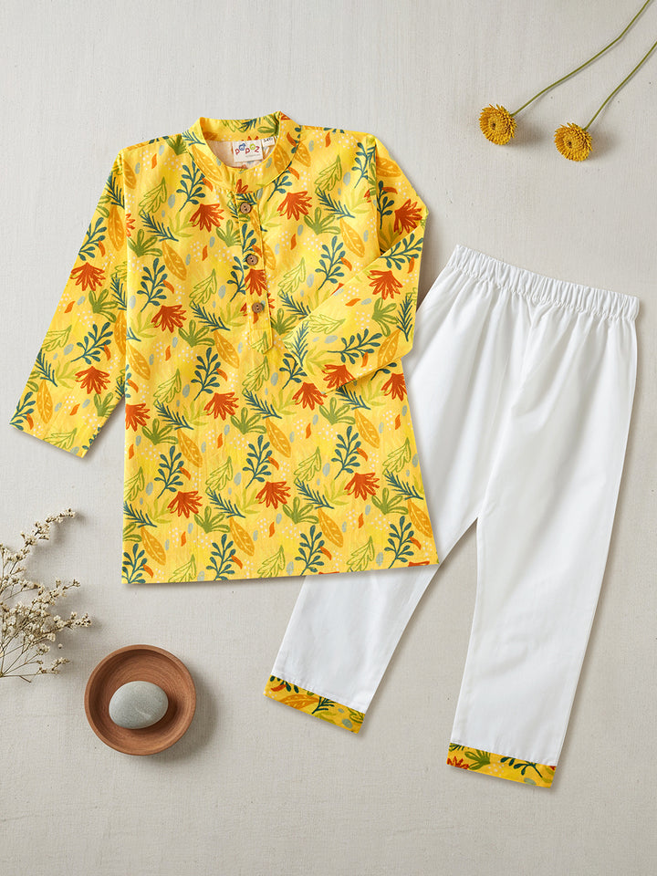 Yellow Painted Leaves Print