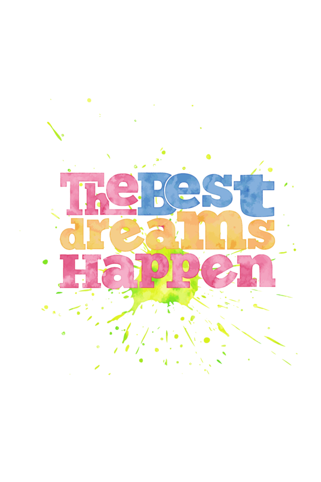 Girl Best Dreams Happen Printed Tees