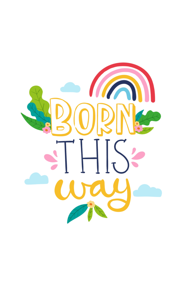 Girls Born This Way Printed Tees