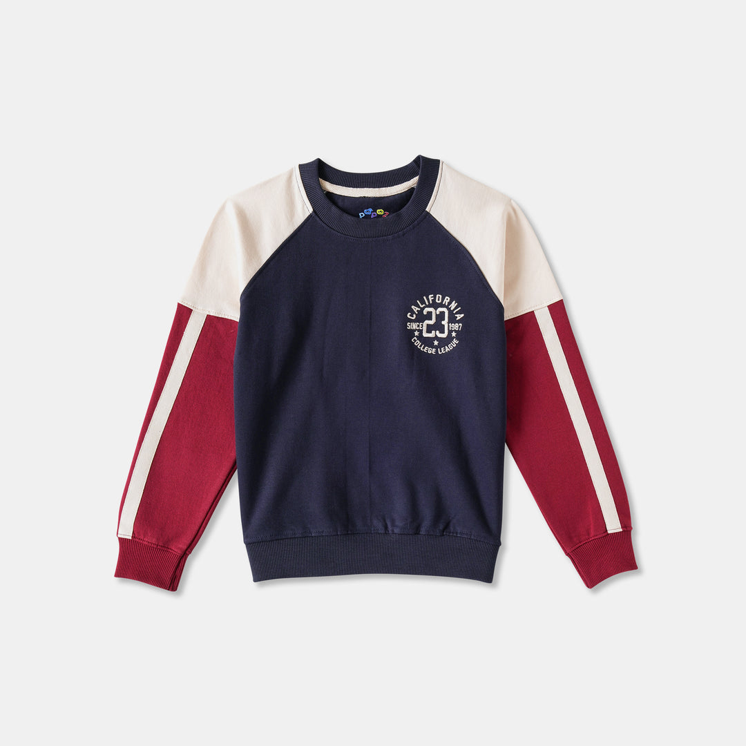 Navy Blue Boys Sweatshirt - Sporty & Stylish