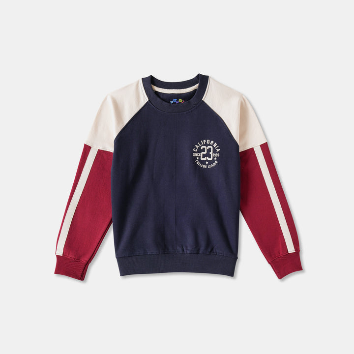 Navy Blue Boys Sweatshirt - Sporty & Stylish