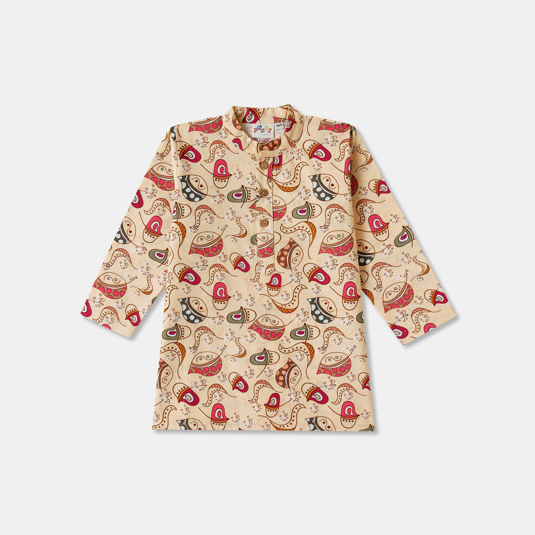 Toys Paisley Print Kurta Pajama Set