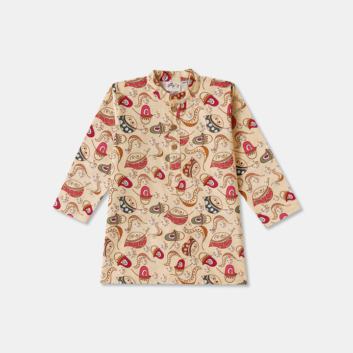 Toys Paisley Print Kurta Pajama Set