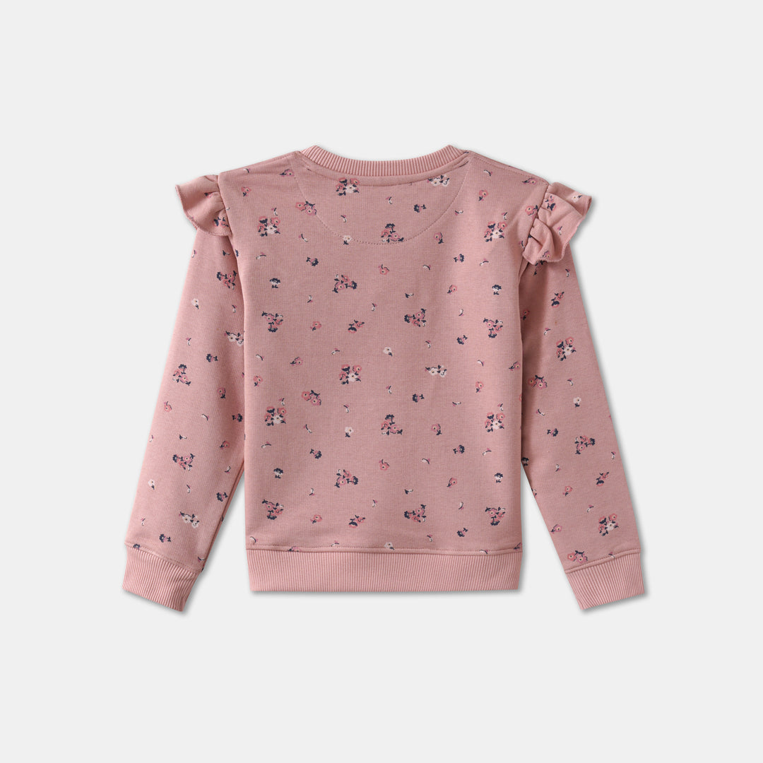 Adorable Pink Ruffle Sweatshirt