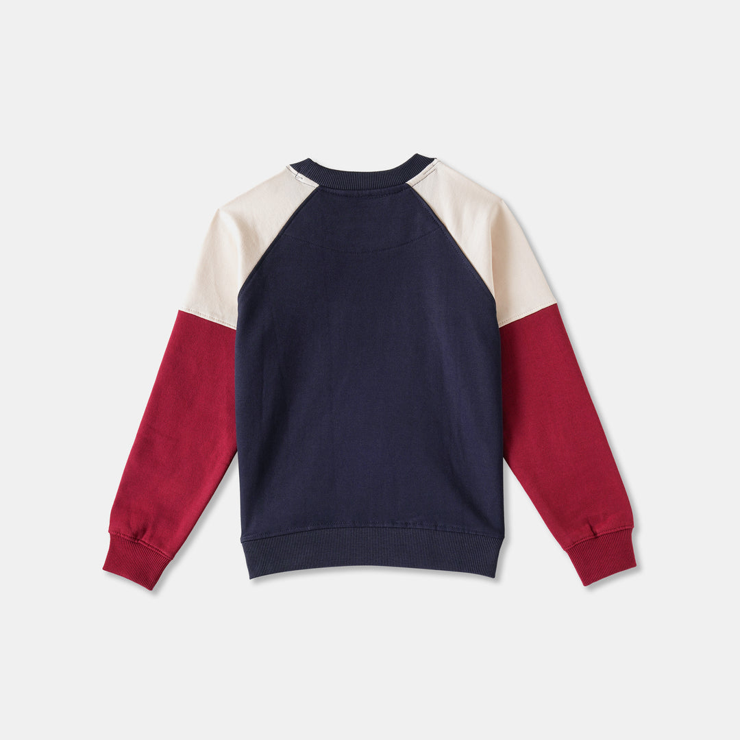 Navy Blue Boys Sweatshirt - Sporty & Stylish