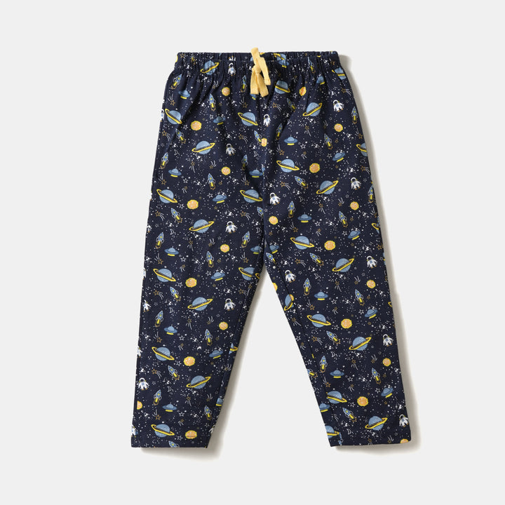 Navy Blue Night Suit with Space Print