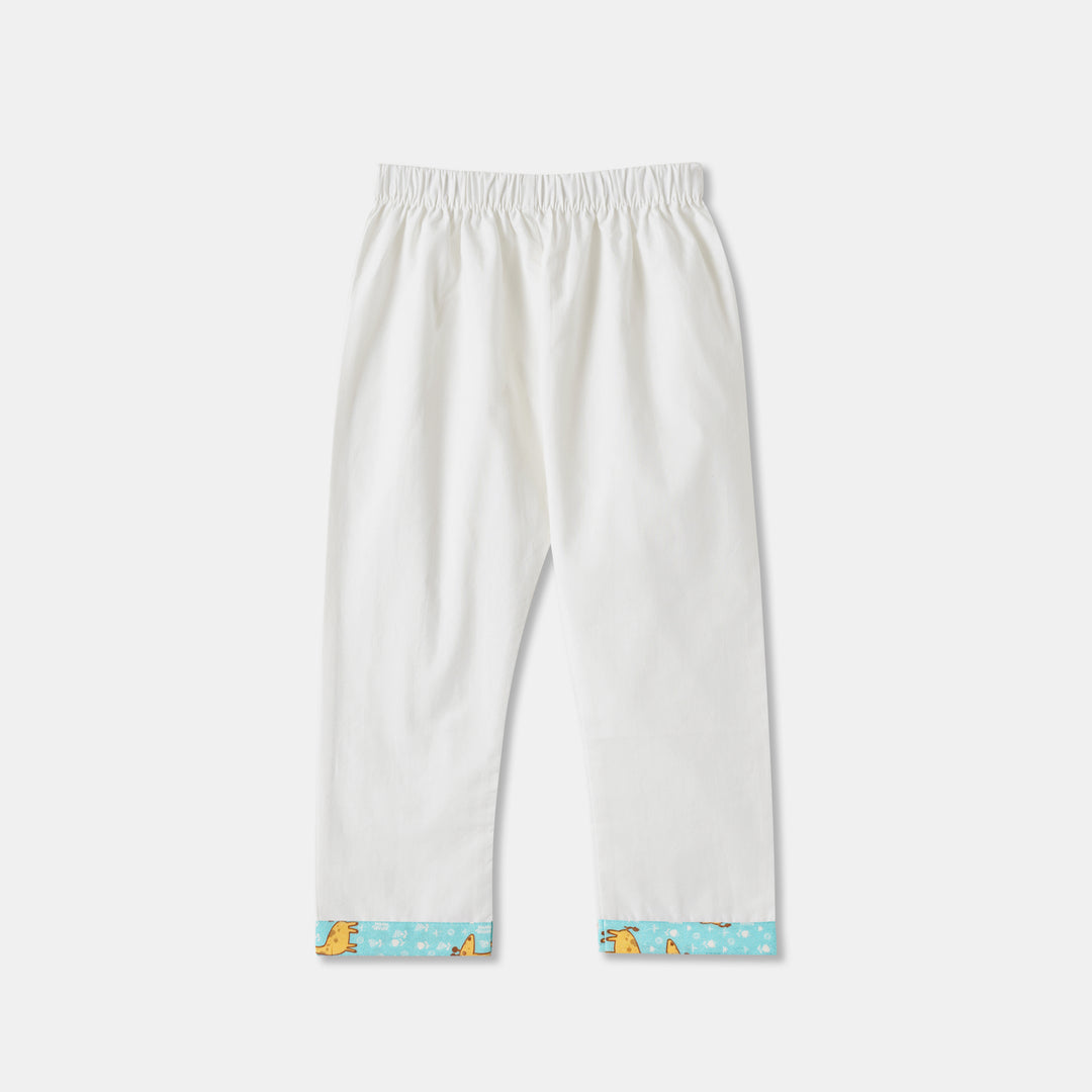 Aqua Llama Print Kurta Pajama Set