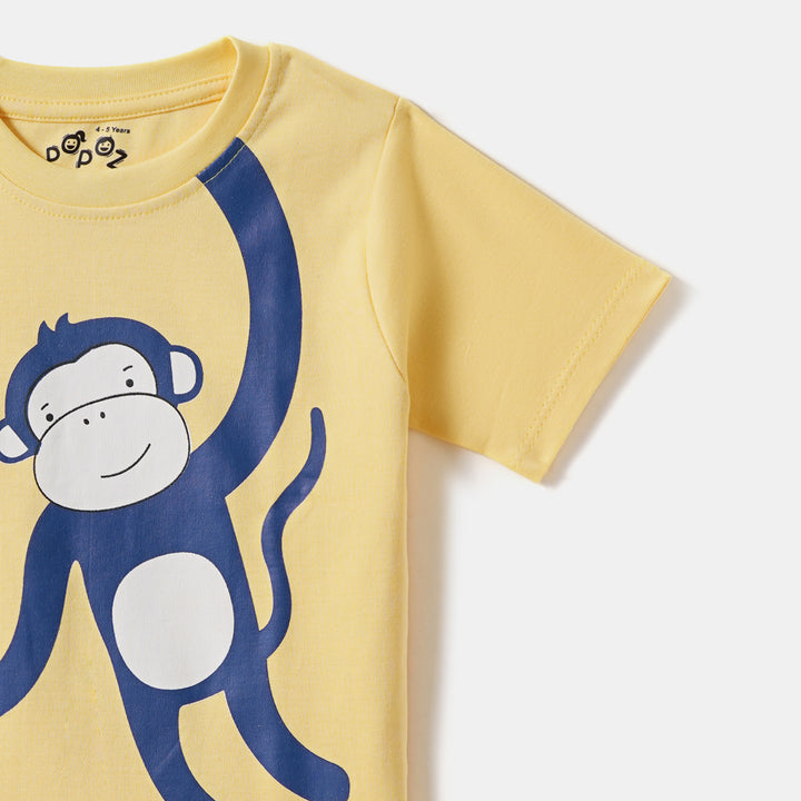 Playful Monkey Print T-Shirt