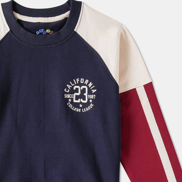 Navy Blue Boys Sweatshirt - Sporty & Stylish