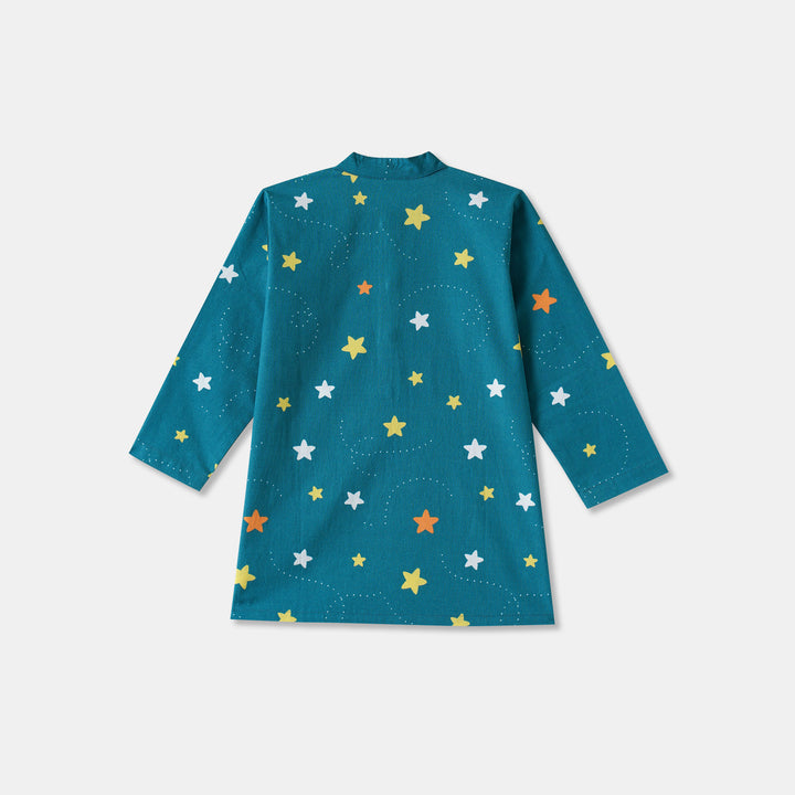 Starry Night Print Kurta Pajama Set