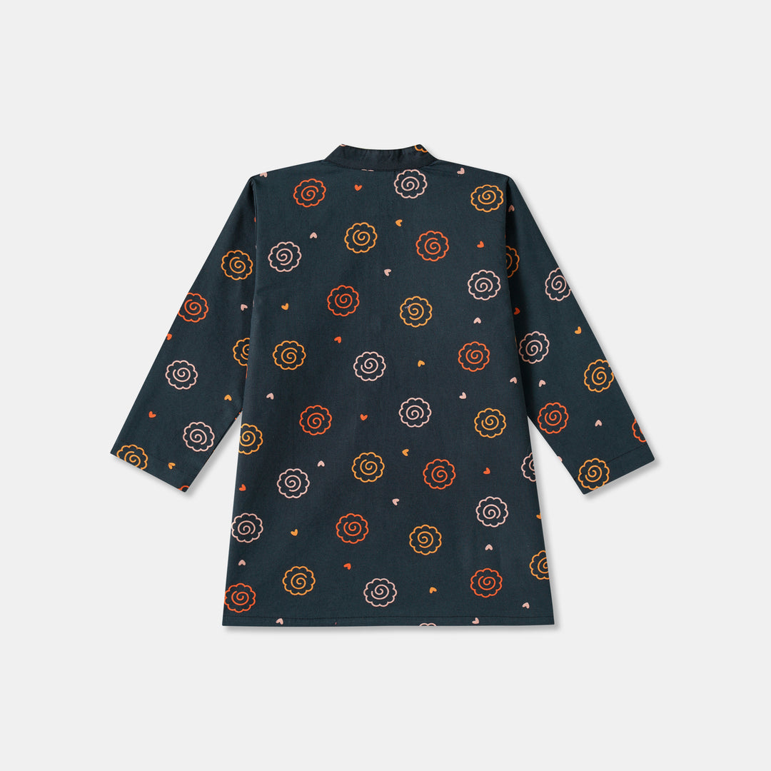 Floral Mandala Print Kurta Pajama Set