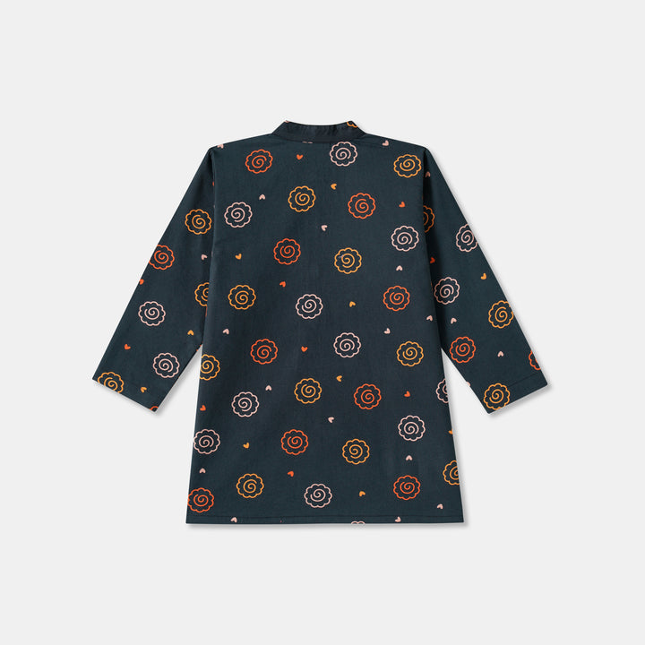Floral Mandala Print Kurta Pajama Set