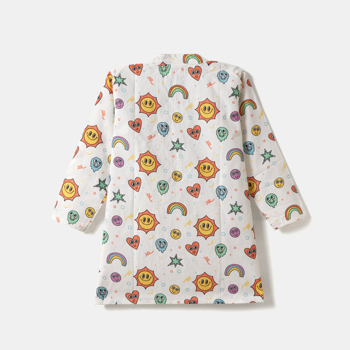 Kurta Pajama - Cute Smiley Print