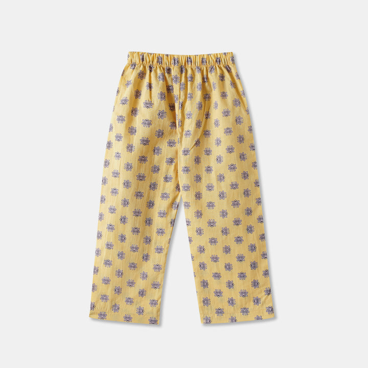 Yellow Floral Kurti Pajama & Dupatta