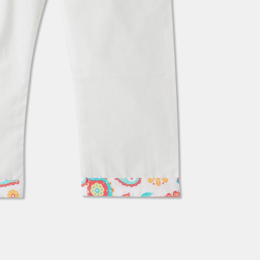 Floral Paisley Print Kurta Pajama Set