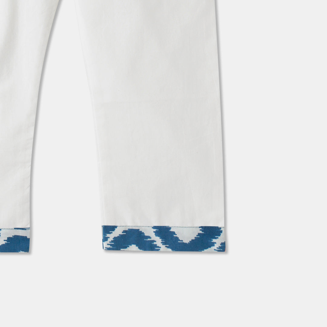 Blue Ikat Kurta Pajama Set