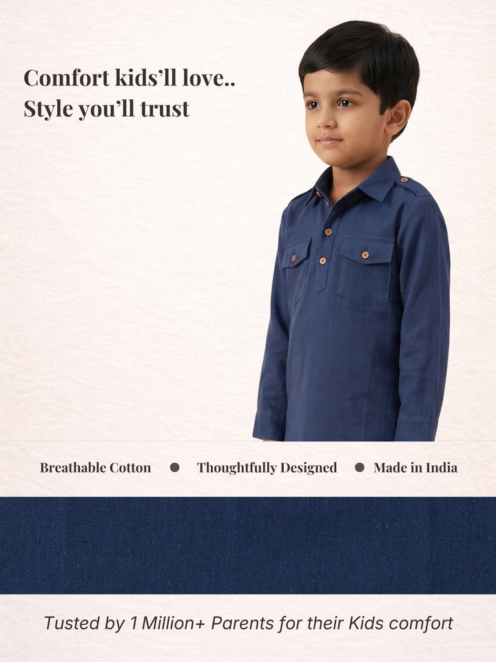 Blue Pathani Kurta Pajama
