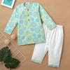 Kurta Pajama - Aqua Mandala Print