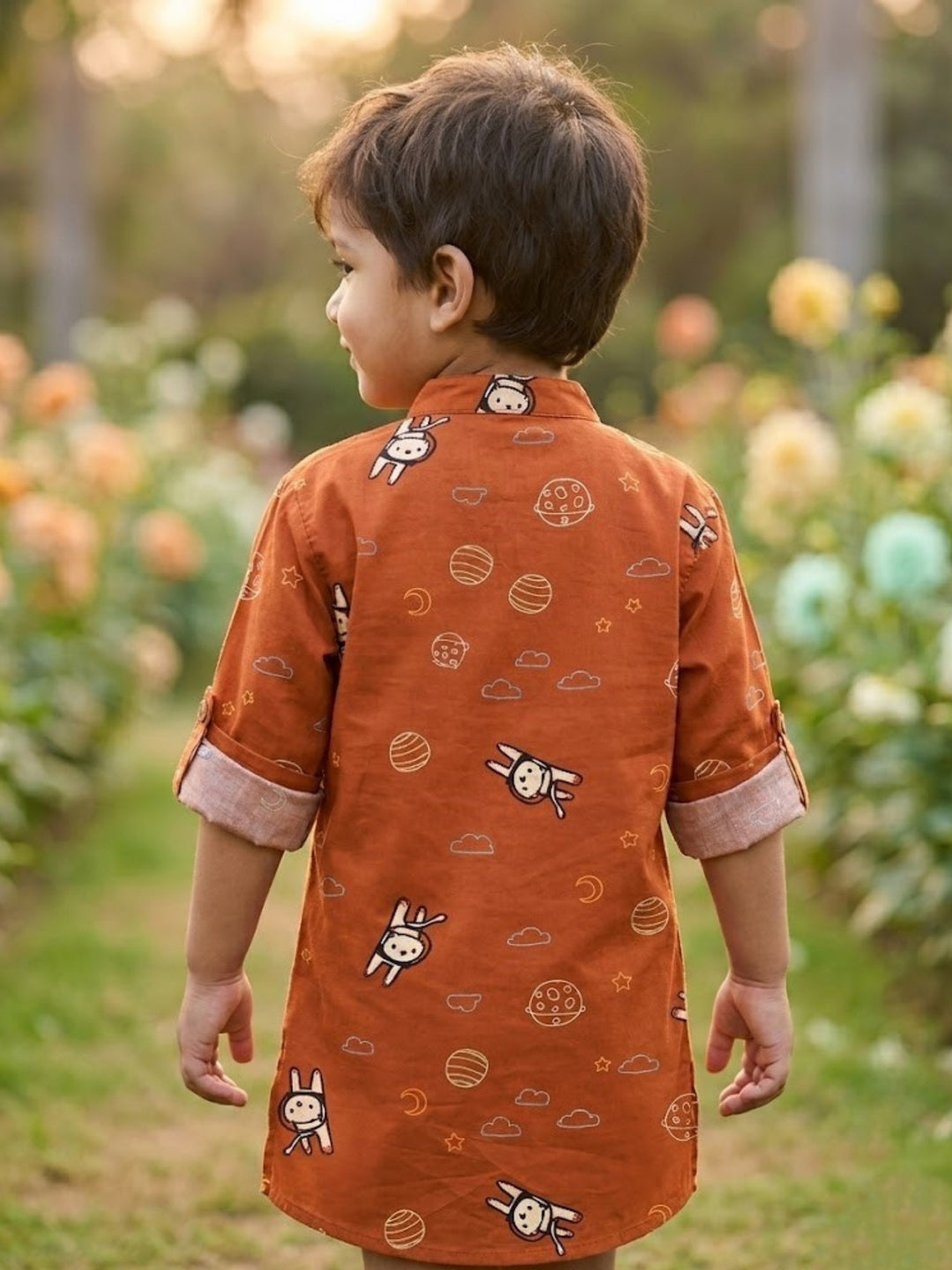 Astronaut &amp; Planet Short Kurta