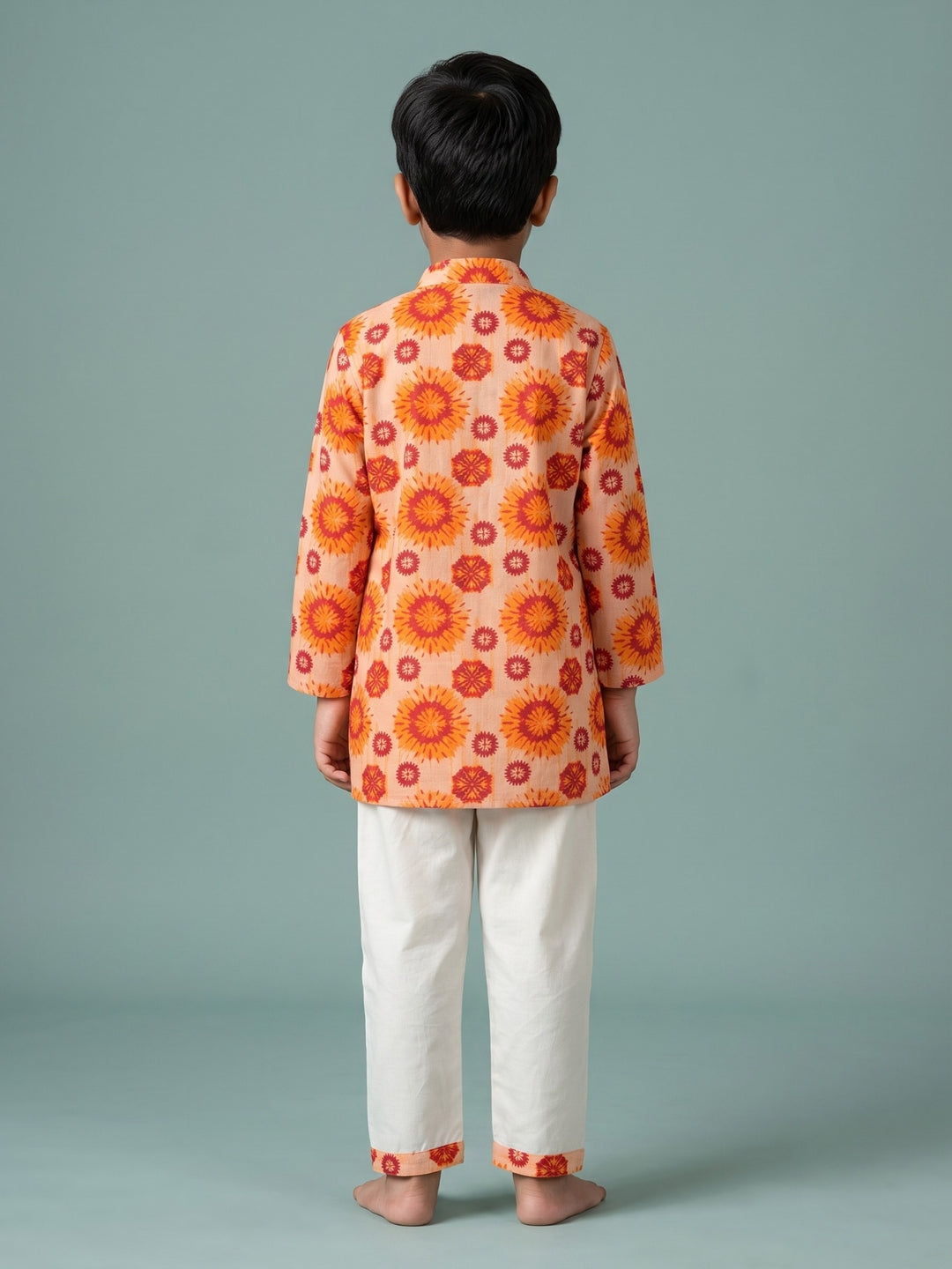 Orange Bohemian Mandala Print