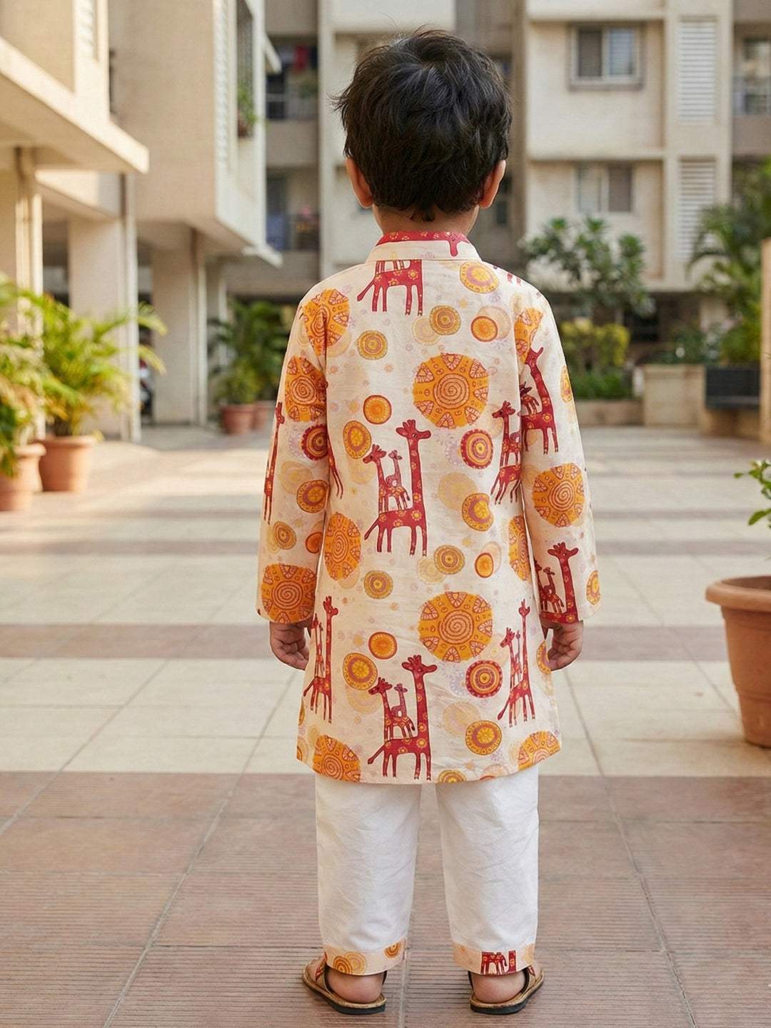 Giraffe &amp; Mandala Print