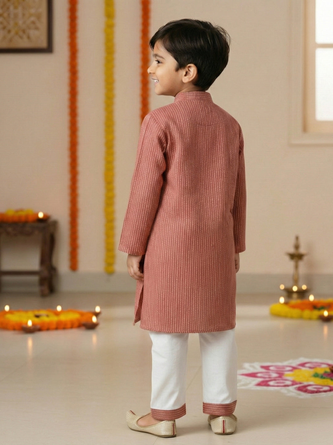 Brown Middle Cut Katha