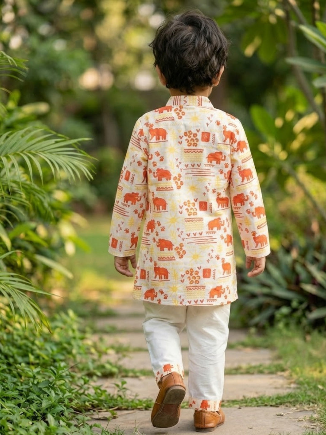 Elephant Motif Print