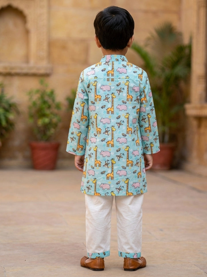 Giraffe &amp; Hippo Print