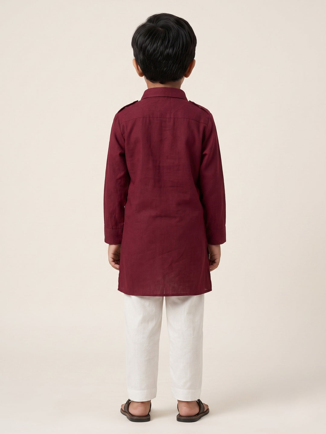 Maroon Pathani Kurta Pajama