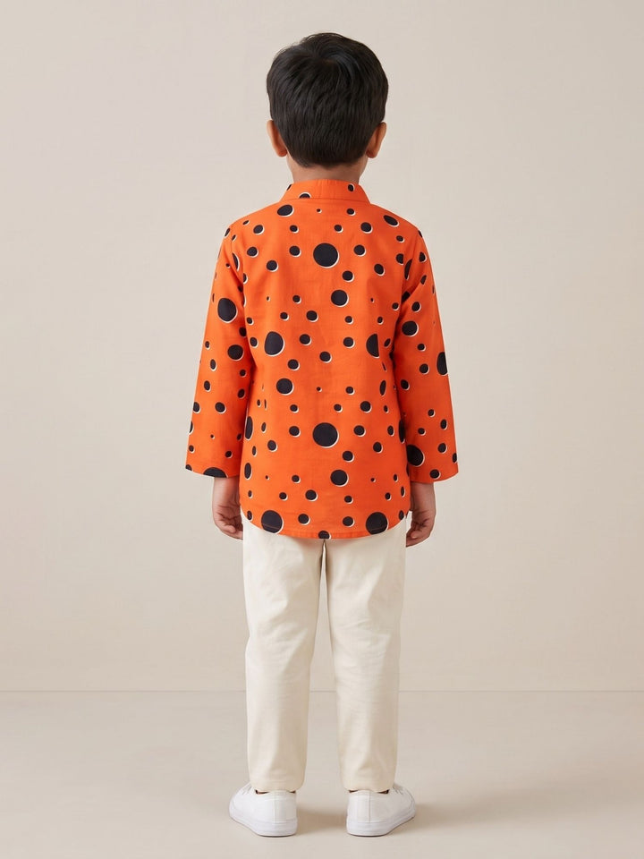 Coral Polka Short Kurta