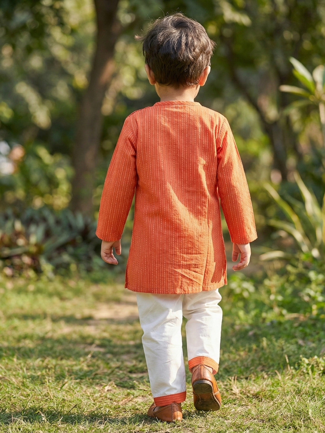 Orange Side Cut Katha