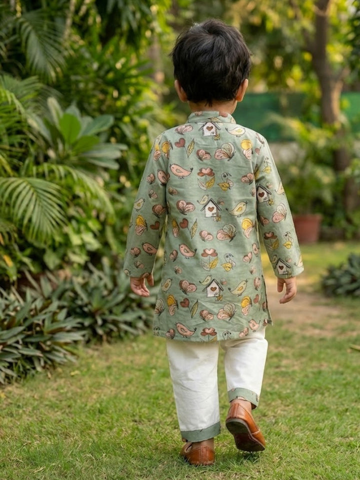 Green Butterfly Print