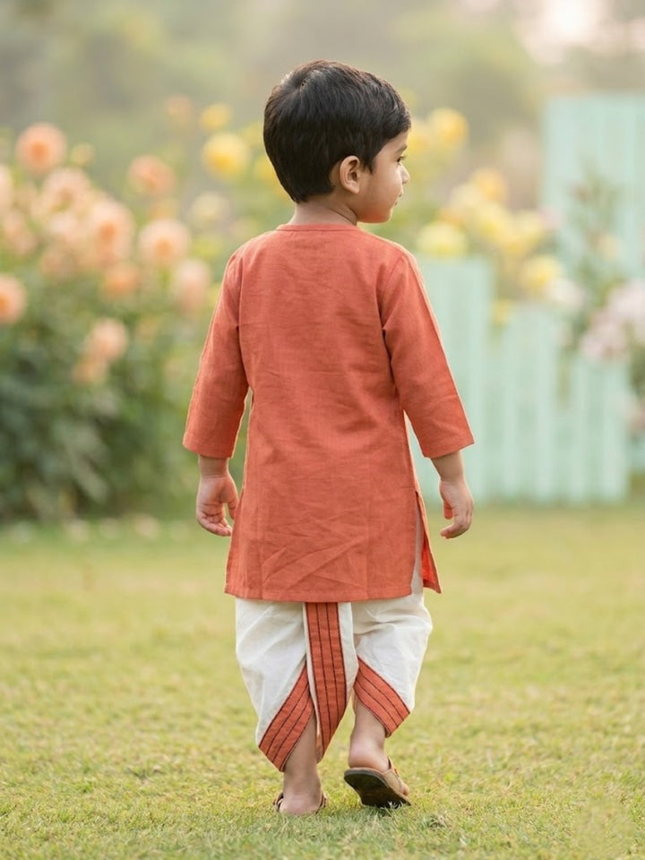 Embroidered Dhoti Duo for Boys — Set of 2