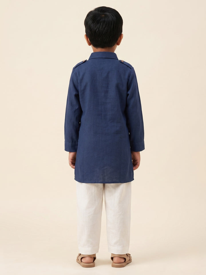 Blue Pathani Kurta Pajama
