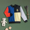Blue/Black Color-Block Hoodie for Boys