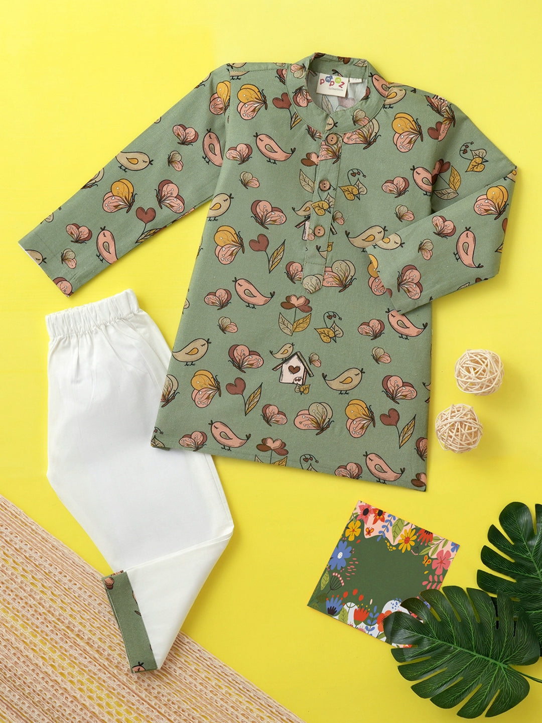 Green Butterfly Print