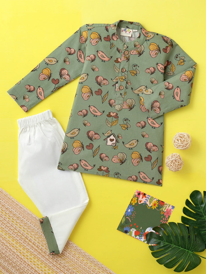 Green Butterfly Print