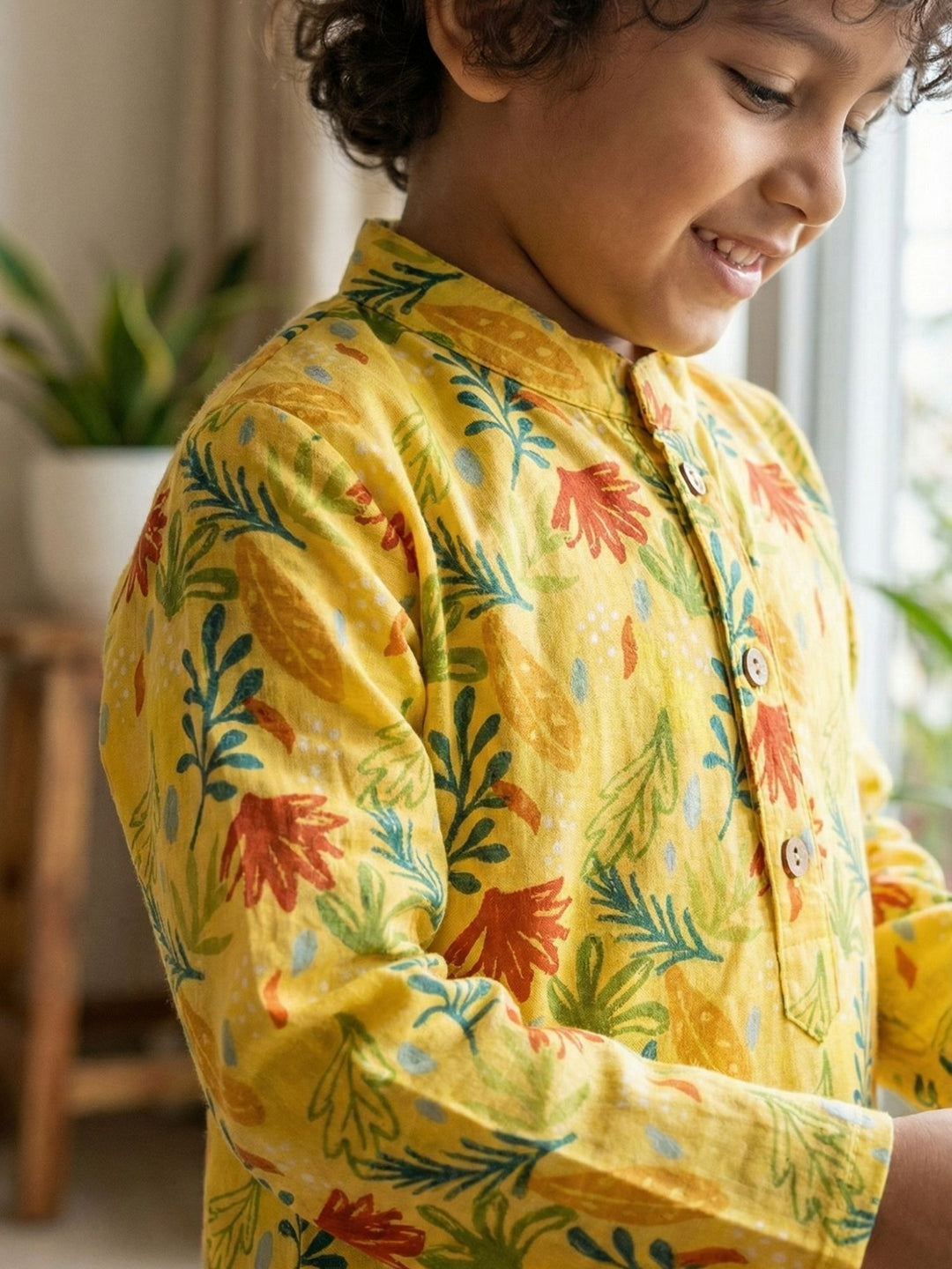 Yellow Painted Leaves Print