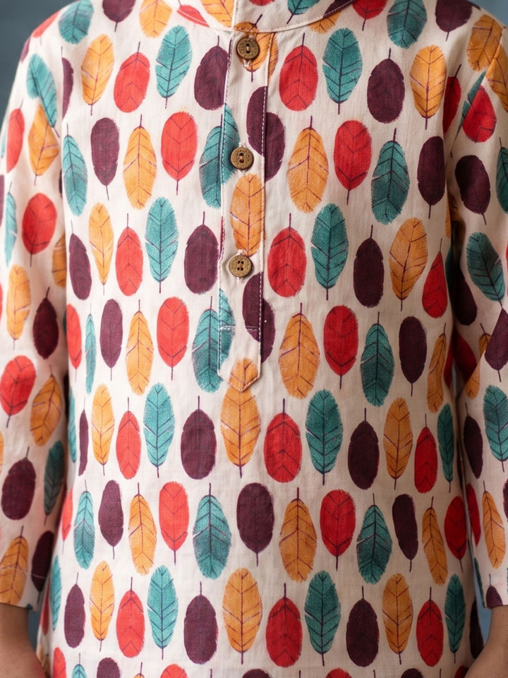 Colored Feather Short Kurta