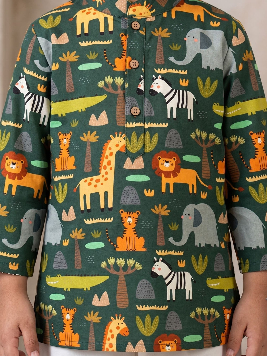 Olive Animal Kingdom Print
