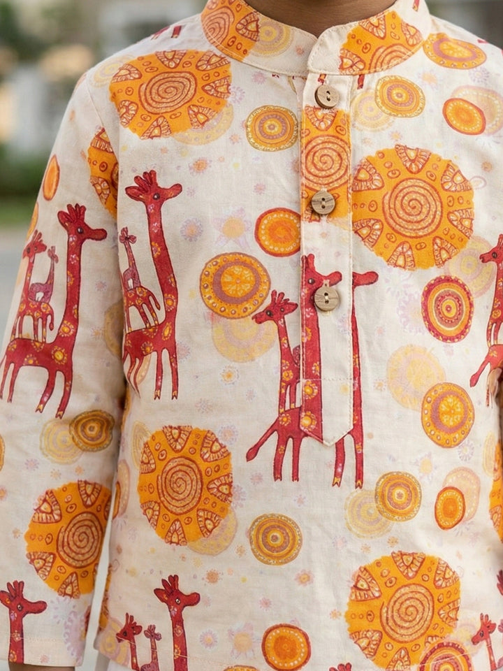 Giraffe &amp; Mandala Print