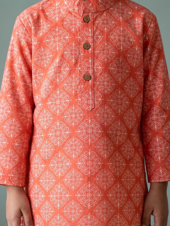 Coral Batik Print
