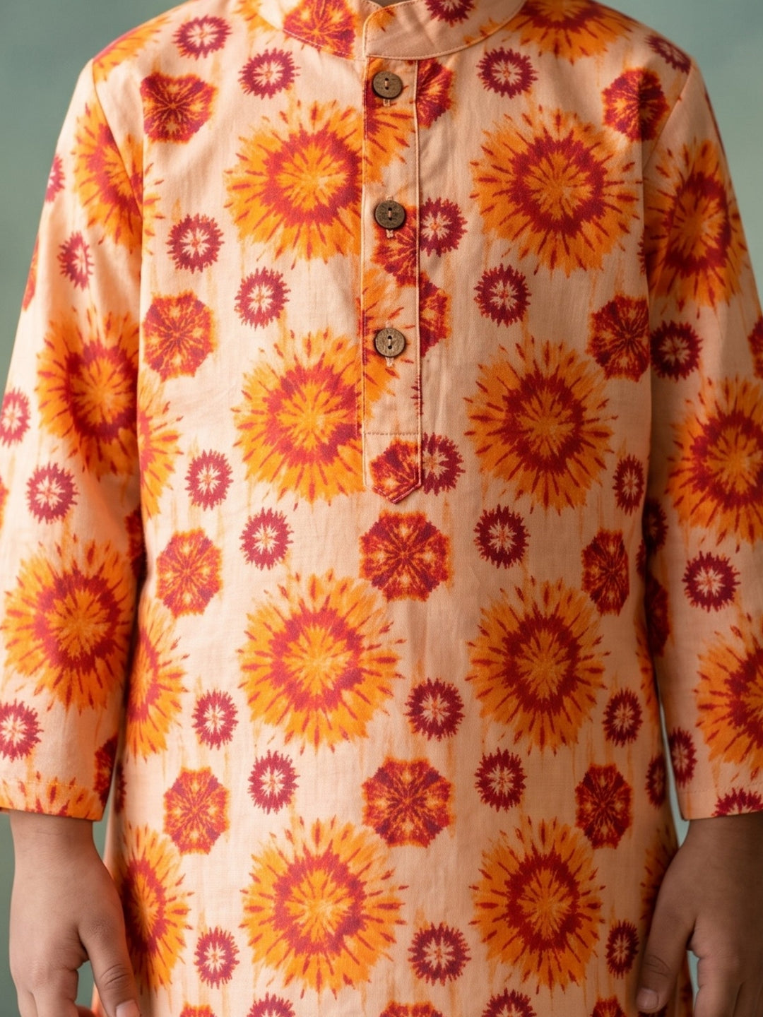 Orange Bohemian Mandala Print