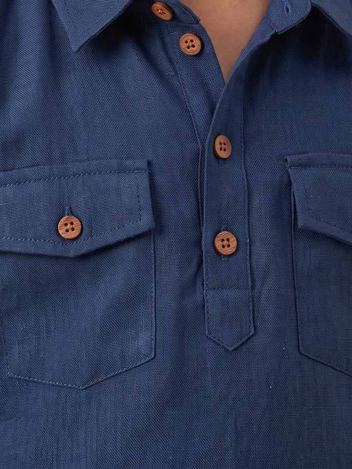 Blue Pathani Kurta Pajama