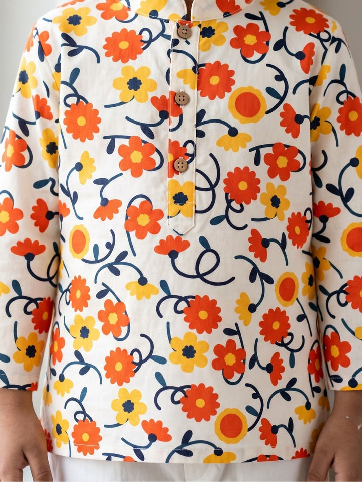 White Floral Print