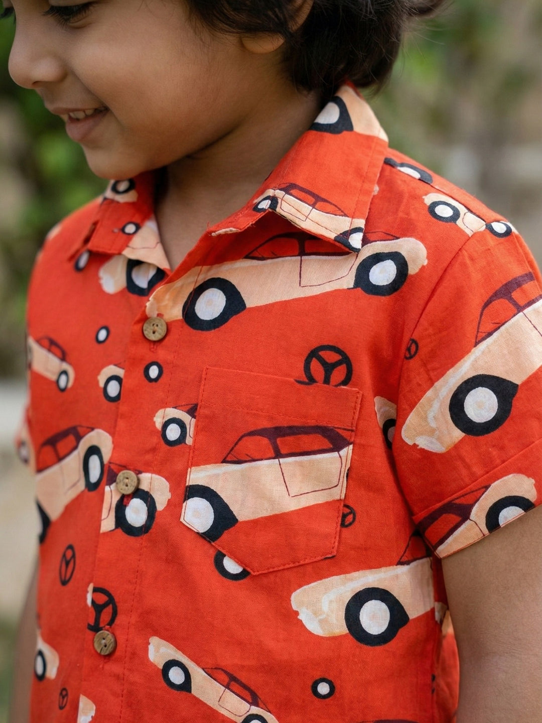 Vintage Cars Print Coord