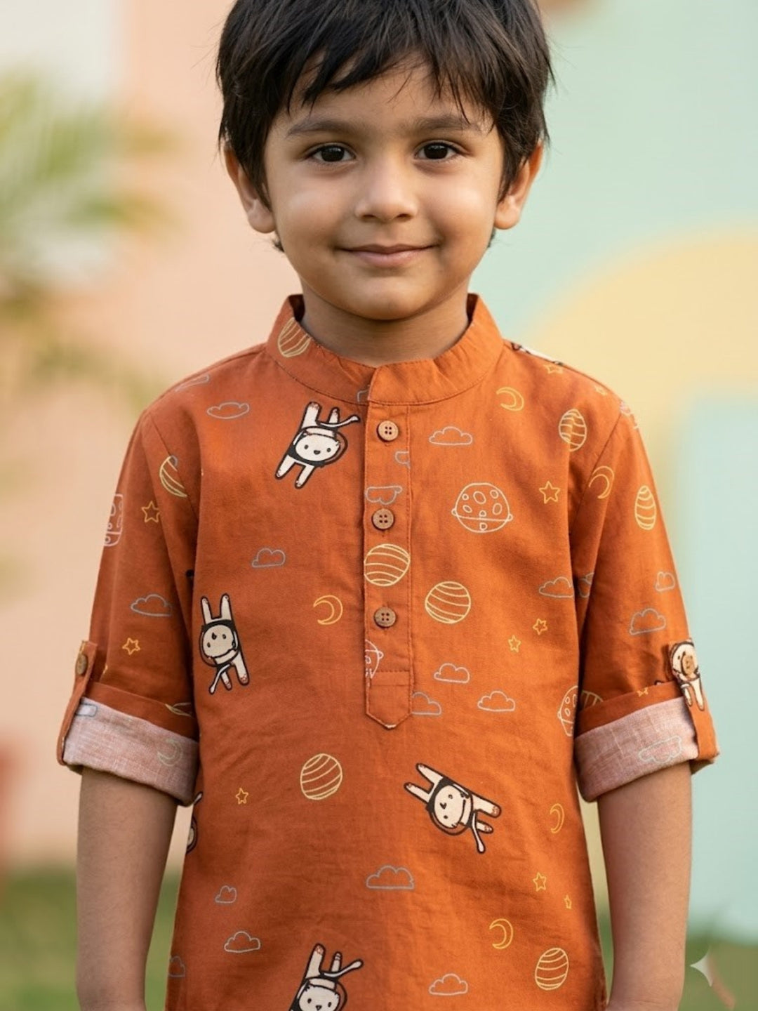 Astronaut &amp; Planet Short Kurta